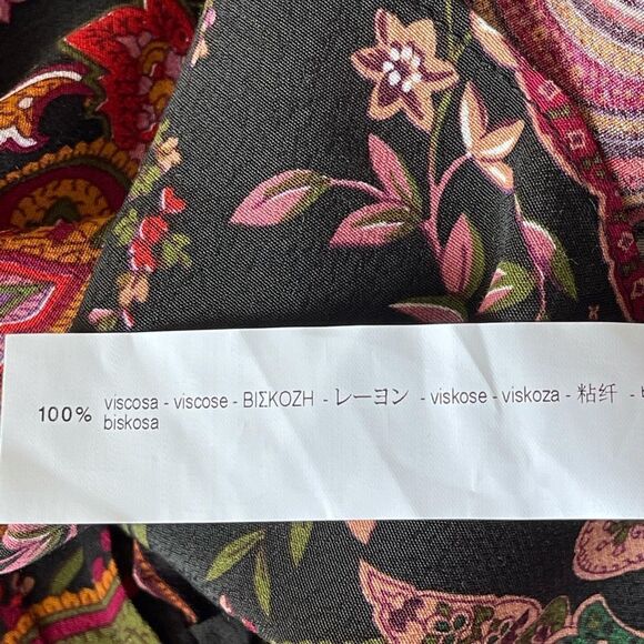 Zara Long Sleeve Floral Piasley Print Blouse - Picture 6 of 7